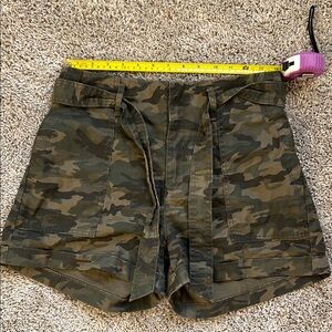 Camo High-Waisted Shorts